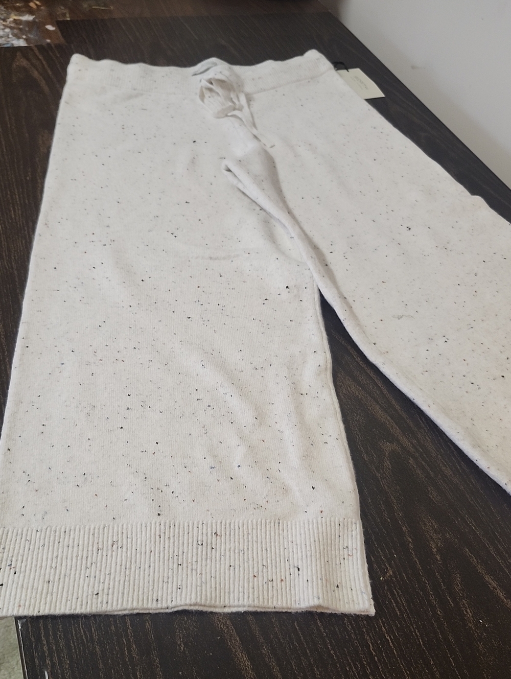 Worth NY Sweater Knit Wide Leg Pant Womens Size Large Speckled NWT